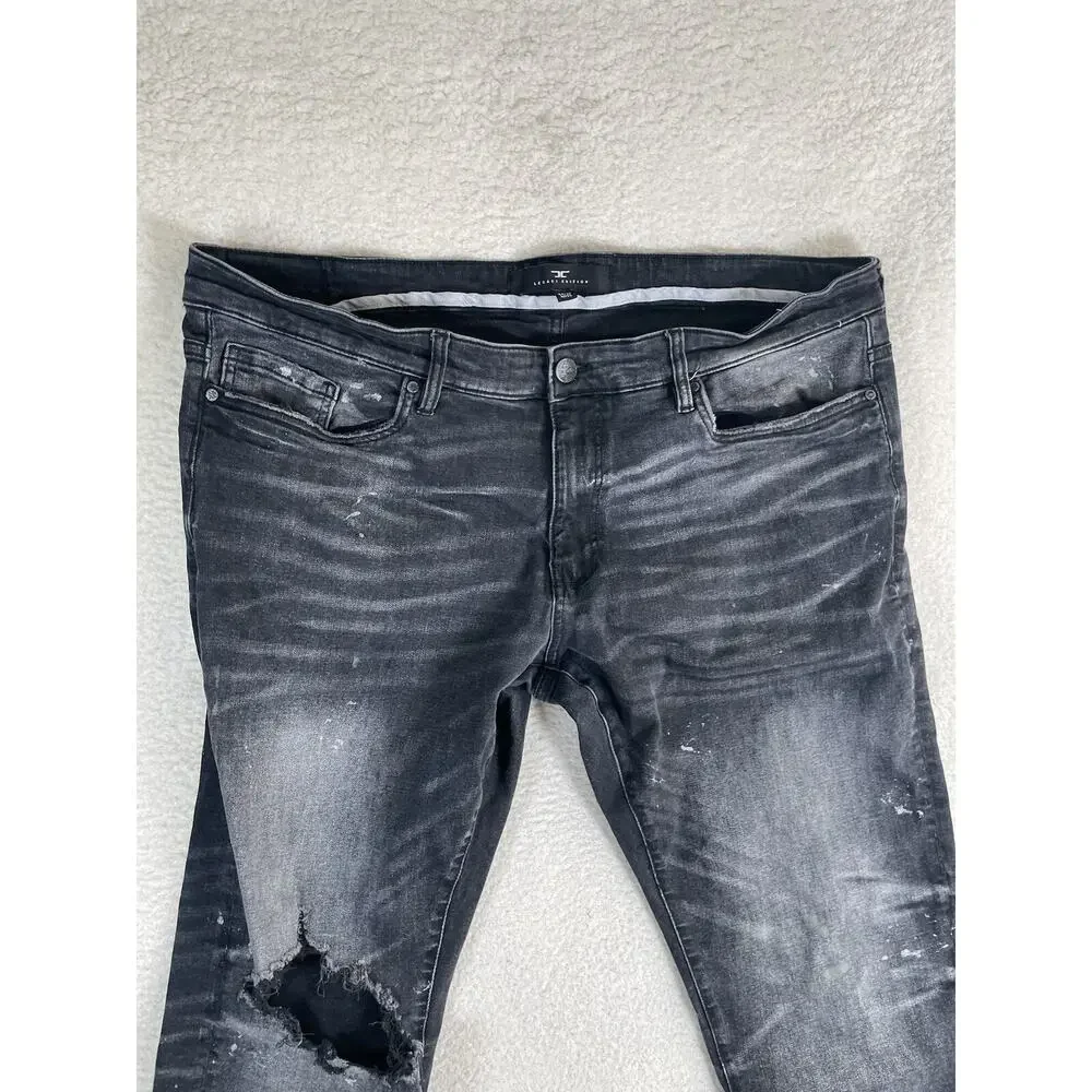 Jordan Craig Legacy Jeans Mens 44x32 Aaron Moto Rider Distressed Street Whiskers